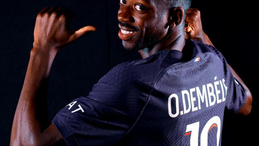 Ousmane Dembélé porte le maillot numéro 10 du Paris Saint-Germain